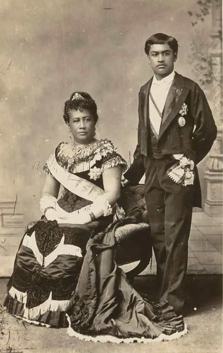 Her Majesty Queen Kapiʻolani & H.R.H. Prince David Kawānanakoa